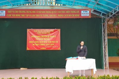 TRƯỜNG THCS NAM THẮNG TUYÊN TRUYỀN PHÒNG CHỐNG DỊCH BỆNH VIÊM PHỔI CẤP DO VIRUS CORONA
